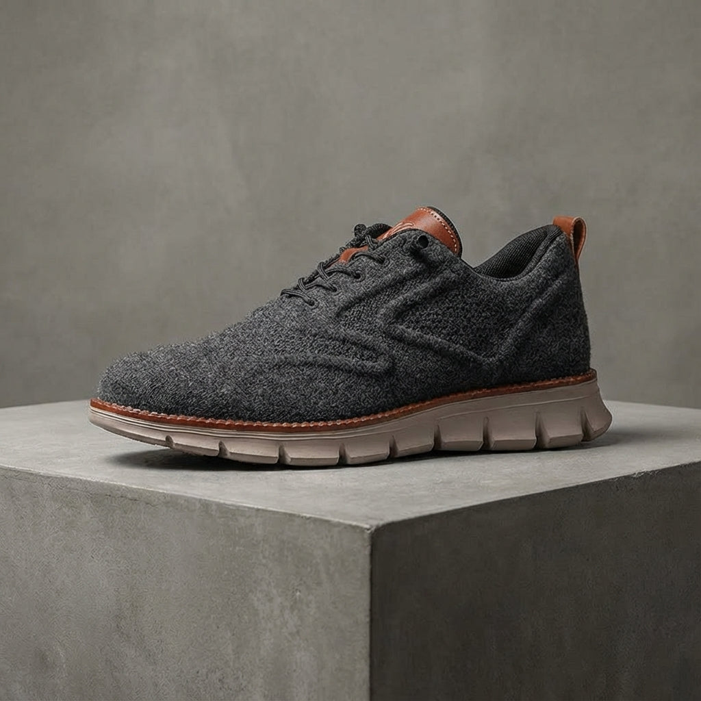 Zapatos Oxford de Cuero Sintético con Suela de Goma y Cierre de Cordones para Hombre