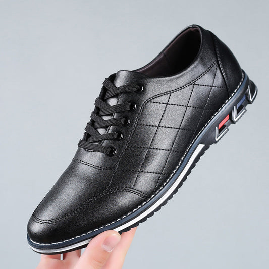 Zapatos de Vestir para Hombre de Piel Artificial con Cordones y Suela de Goma