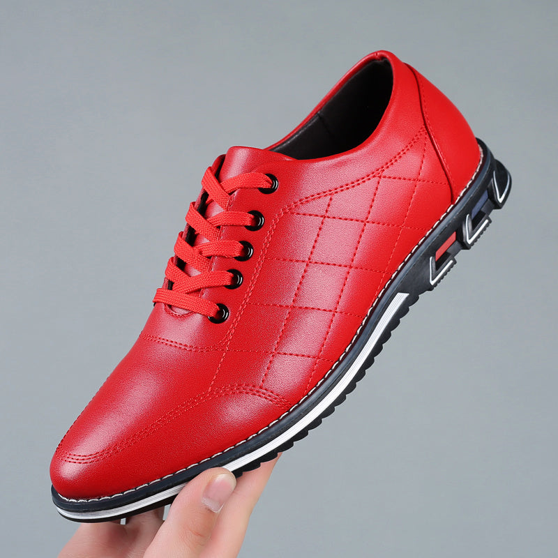 Zapatos de Vestir para Hombre de Piel Artificial con Cordones y Suela de Goma