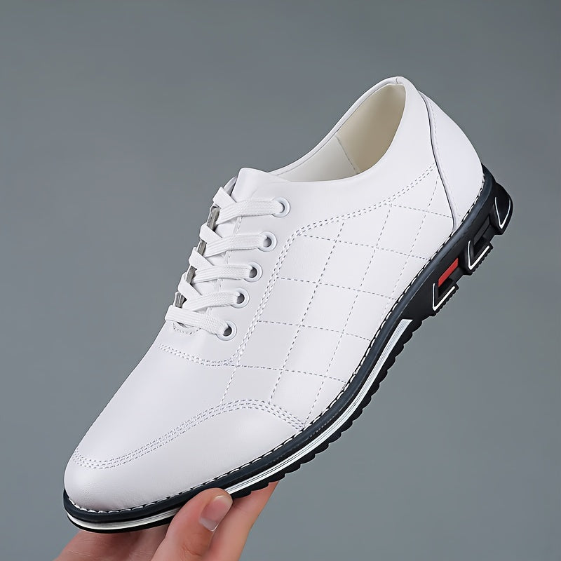 Zapatos de Vestir para Hombre de Piel Artificial con Cordones y Suela de Goma