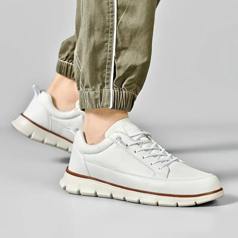 Zapatillas hombre | cuero suela acolchada — uso diario
