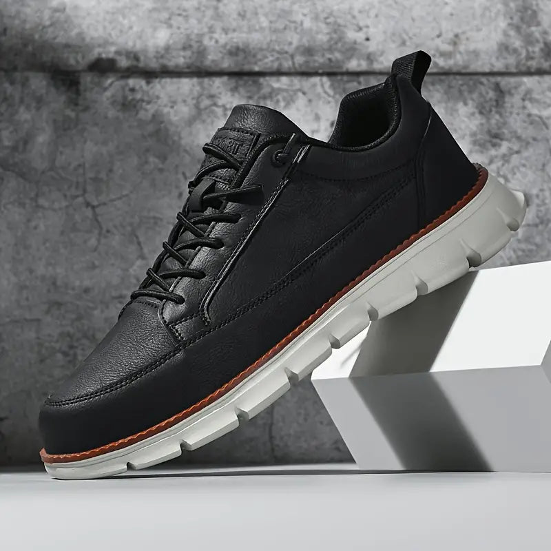 Zapatillas hombre | cuero suela acolchada — uso diario