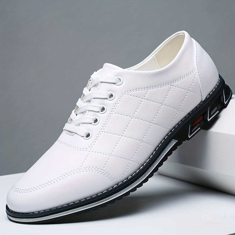 Zapatos de Vestir para Hombre de Piel Artificial con Cordones y Suela de Goma