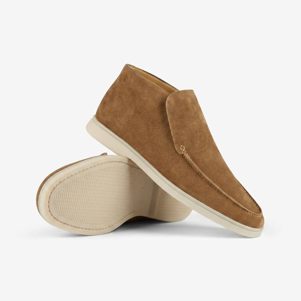 Mocasines de ante hombre — zapatos slip-on ligeros — estilo casual diario