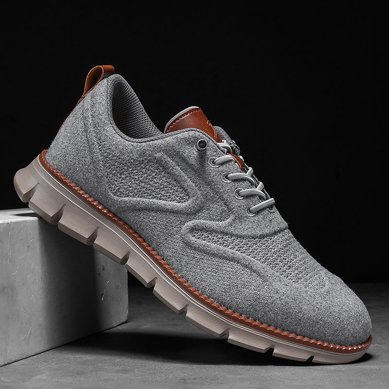 Zapatos Oxford de Cuero Sintético con Suela de Goma y Cierre de Cordones para Hombre