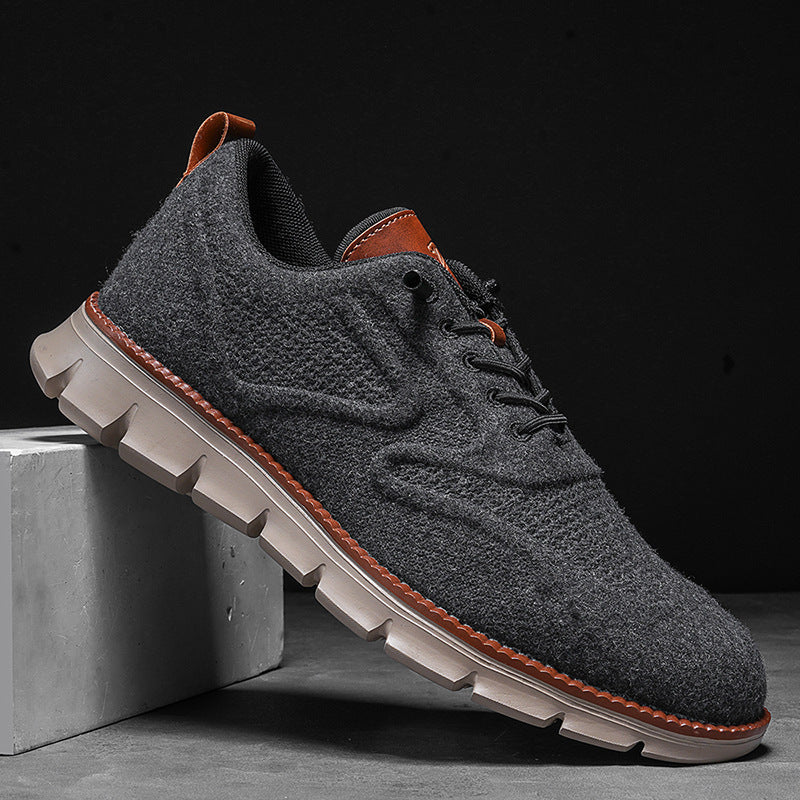 Zapatos Oxford de Cuero Sintético con Suela de Goma y Cierre de Cordones para Hombre