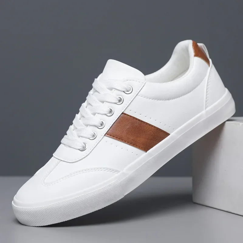 Zapatillas Casuales de Hombre con Suela de Goma y Exterior de Cuero Sintético PU