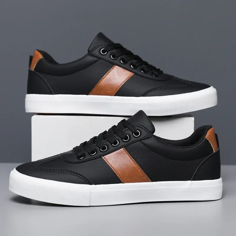Zapatillas Casuales de Hombre con Suela de Goma y Exterior de Cuero Sintético PU