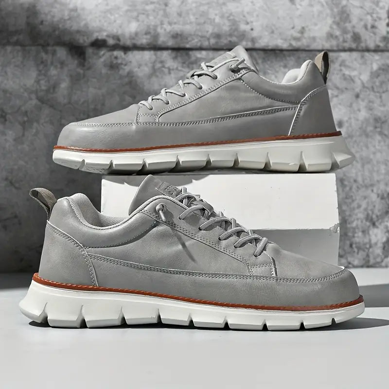 Zapatillas hombre | cuero suela acolchada — uso diario