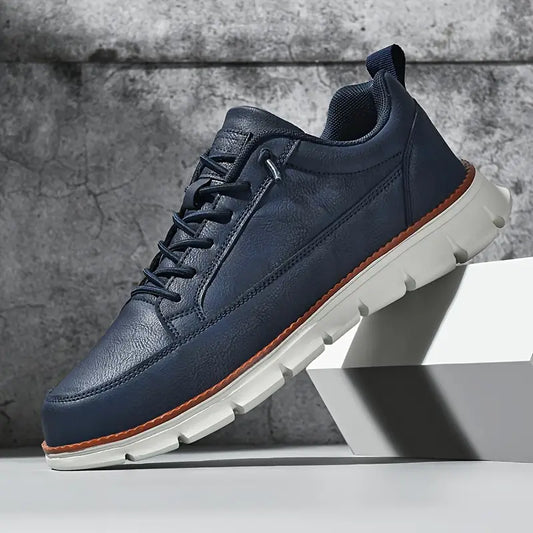 Zapatillas hombre | cuero suela acolchada — uso diario
